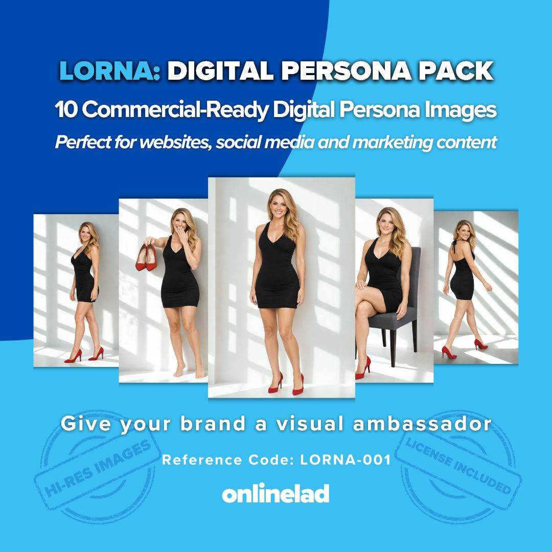 Lorna Digital Persona Pack | Black Dress Set | LORNA-001